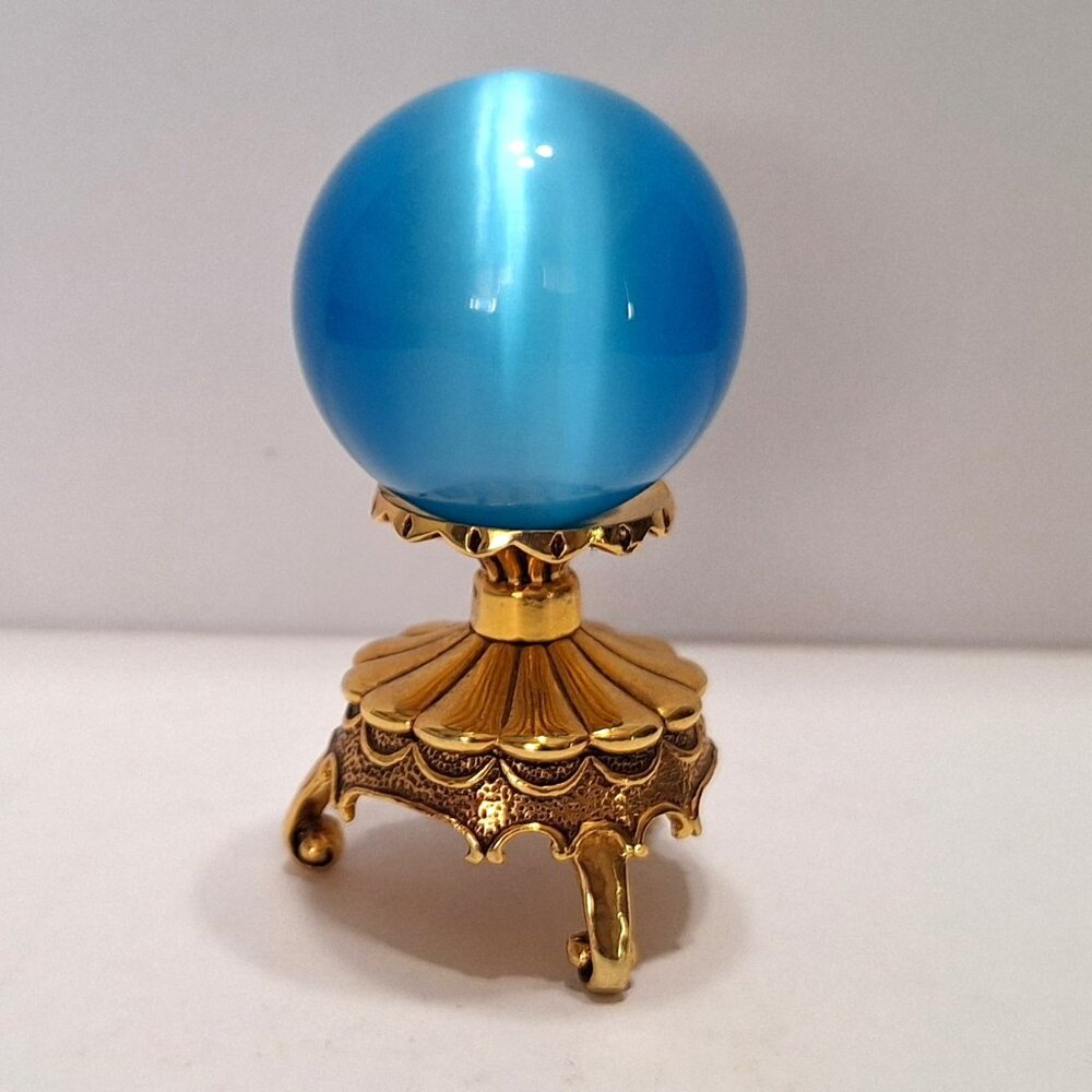 Cat's Eye Sphere on Fabrege' Egg Stand
